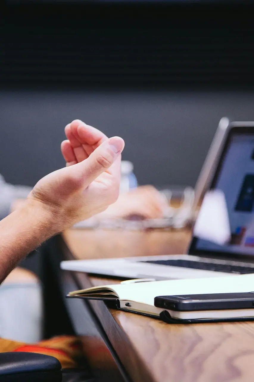 black smartphone near person
