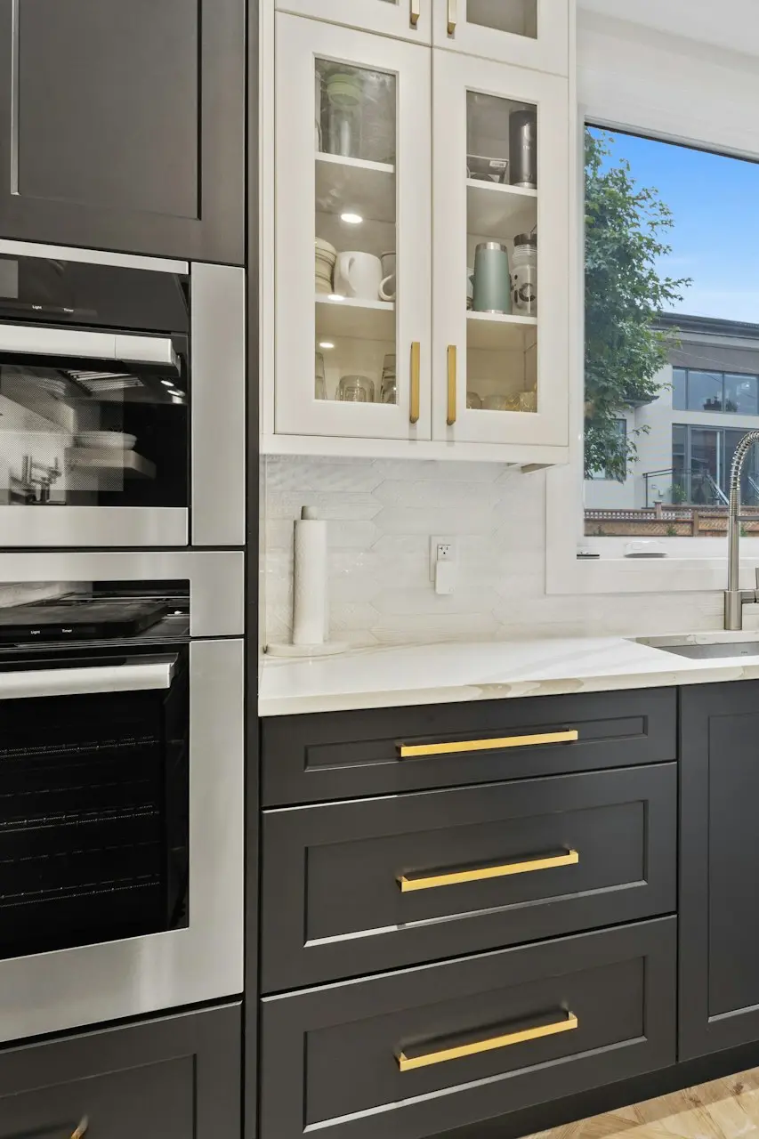 white wooden framed glass window